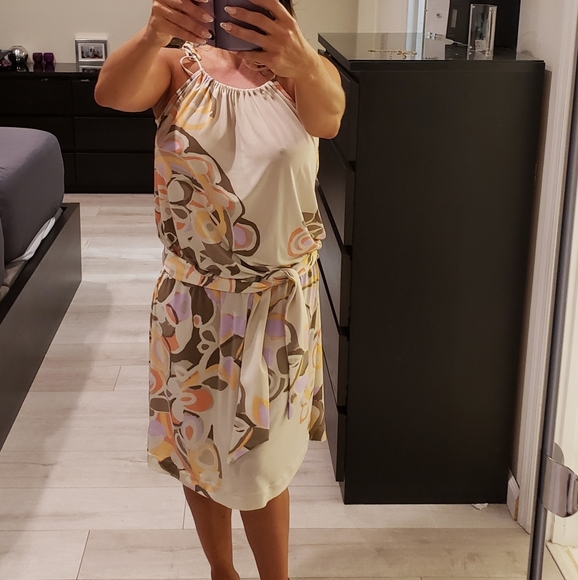 Sinequanon EUC cream floral summer dress small - Picture 7 of 10